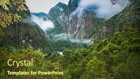  Presentation with america - PPT theme with canyon-of-urubamba-river-near background and a tawny brown colored foreground
