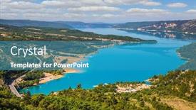  Presentation with spring water - Amazing slide set having canyon of verdon provence - spring magnificent lake with emerald water backdrop and a teal colored foreground