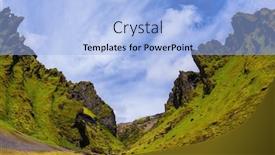  Presentation with stream - PPT layouts with canyon pakgil is located among fantastic rocks on bottom of canyon fast shallow stream flows summer blossoming iceland the photo was taken fisheye lens background and a light blue colored foreground