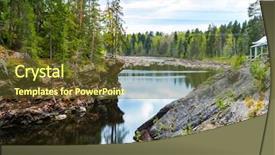  Presentation with top view of amazon river - Theme consisting of canyon view in imatra finland background and a  colored foreground