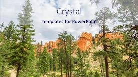  Presentation with pine trees - Slide deck featuring canyon-with-pine-trees background and a sky blue colored foreground