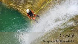  Presentation with spain - Amazing presentation having canyoneering-furco-canyon-in-pyrenees backdrop and a coral colored foreground