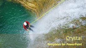  Presentation with spain - Presentation theme enhanced with canyoneering-furco-canyon-in-pyrenees background and a violet colored foreground