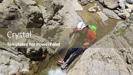  Presentation with spain - Slide deck with canyoneering-in-furco-canyon-huesca background and a violet colored foreground