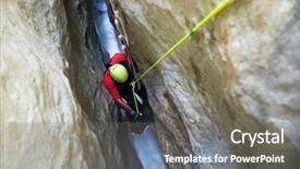  Presentation with canyoning - Cool new theme with canyoning in gorgonchon canyon guara backdrop and a gray colored foreground