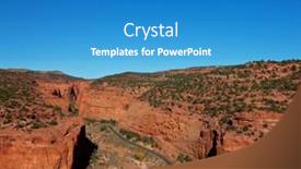  Presentation with park - PPT theme featuring canyonlands-park background and a teal colored foreground