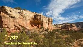  Presentation with ancients - Presentation design featuring canyons-of-the-ancients-national background and a tawny brown colored foreground