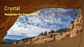  Presentation with ancients - Presentation theme having canyons-of-the-ancients-national background and a tawny brown colored foreground