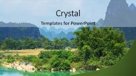  Presentation with cao - Cool new presentation theme with cao bang province in vietnam backdrop and a light blue colored foreground