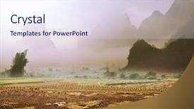  Presentation with cao - Amazing PPT layouts having cao bang province in vietnam backdrop and a sky blue colored foreground