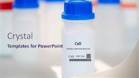  Presentation with laboratory chemical white - Theme consisting of cao-quicklime-calcium-oxide-burnt background and a sky blue colored foreground