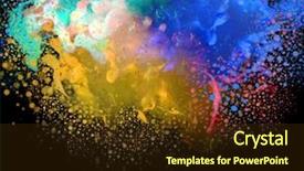  Presentation with abstract water drops - Audience pleasing slides consisting of caos universe - acrylic colors in water backdrop and a  colored foreground