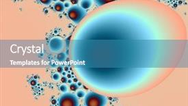  Presentation with shape - PPT theme with caos universe - fractal rendition of an oval background and a teal colored foreground