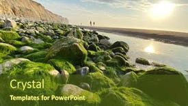  Presentation with blanc - Presentation theme consisting of cap-blanc-nez-opale-coast background and a tawny brown colored foreground