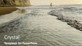  Presentation with sunset beach - Beautiful slide set featuring cap-blanc-nez-opale-coast backdrop and a gray colored foreground