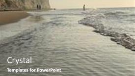  Presentation with sunset beach - Beautiful slide set featuring cap-blanc-nez-opale-coast backdrop and a gray colored foreground