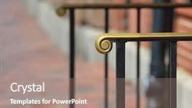  Presentation with old scroll - Colorful slide deck enhanced with rail scroll end polished brass backdrop and a coral colored foreground