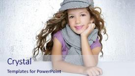  Presentation with wool - Slide set having cap wool scarf little fashion background and a sky blue colored foreground