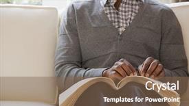  Presentation with blind - Amazing theme having capabilities - blind man reading a braille backdrop and a violet colored foreground