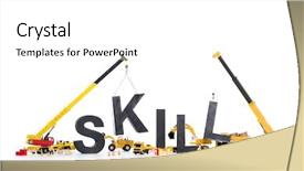  Presentation with white letters - Presentation design consisting of hand holding color zipper on a white background background and a coral colored foreground