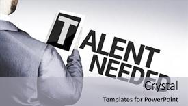  Presentation with talent - Cool new PPT layouts with capabilities - business man with the text backdrop and a light gray colored foreground