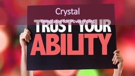  Presentation with trust - Beautiful slide deck featuring capabilities - trust your ability card backdrop and a violet colored foreground