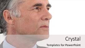  Presentation with maturity - PPT theme consisting of capability maturity - senior businessman posing background and a light gray colored foreground