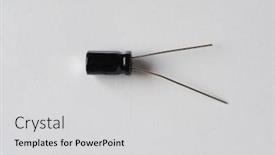 Presentation with electric - Audience pleasing slide set consisting of capacitors - capacitor aka condenser or condensator backdrop and a light gray colored foreground