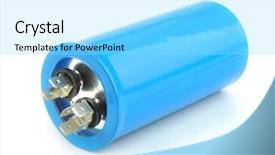  Presentation with octopus on isolated white - PPT theme featuring capacitor isolated on the white background and a arctic colored foreground