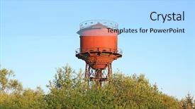  Presentation with capacity building - Cool new presentation with capacity building - aging water tower backdrop and a light blue colored foreground