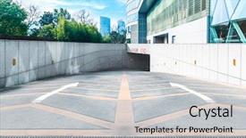  Presentation with china shanghai - Theme with capacity building - city underground parking shanghai china background and a light gray colored foreground