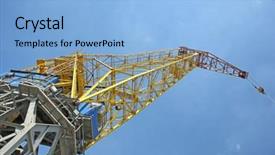  Presentation with law blue sky scales of justice - Audience pleasing PPT layouts consisting of capacity building - hoisting crane against blue sky backdrop and a light blue colored foreground