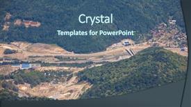  Presentation with capacity building - Presentation theme featuring capacity building - top view of krasnaya polyana background and a ocean colored foreground