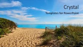  Presentation with cape cod - Amazing presentation theme having cape cod herring cove beach backdrop and a light blue colored foreground