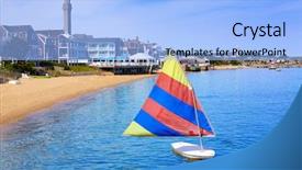  Presentation with cape cod - Slide deck featuring boating diversity - cape cod provincetown beach massachusetts background and a light blue colored foreground