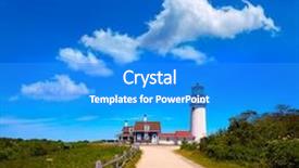  Presentation with cape cod - Presentation consisting of cape cod truro lighthouse in massachusetts usa background and a teal colored foreground