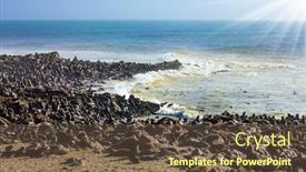  Presentation with world tourism - Beautiful presentation theme featuring cape-cross backdrop and a tawny brown colored foreground