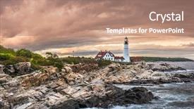  Presentation with usa - Beautiful slides featuring cape elizabeth maine usa backdrop and a coral colored foreground