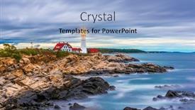  Presentation with maine - PPT layouts having cape-elizabeth-maine-usa background and a light blue colored foreground