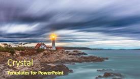  Presentation with maine - PPT layouts with cape-elizabeth-maine-usa background and a tawny brown colored foreground