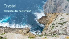  Presentation with island - Beautiful slide deck featuring cape-formentor-in-mallorca-island and a ocean colored foreground