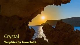  Presentation with nature sunset of colors - Beautiful PPT theme featuring cape-greco-on-cyprus backdrop and a wine colored foreground