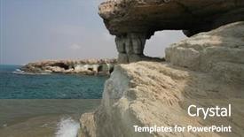  Presentation with napa - PPT theme enhanced with cavo greco - sea cave background and a coral colored foreground