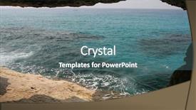  Presentation with napa - Amazing slides having cavo greco - sea cave backdrop and a ocean colored foreground