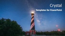  Presentation with north carolina - Slide set consisting of cape-hatteras-lighthouse background and a ocean colored foreground