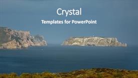  Presentation with city in the distance - Beautiful PPT layouts featuring cape pillar in the distance backdrop and a teal colored foreground