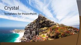  Presentation with cape town south africa - Amazing slide deck having cape point cape peninsula south backdrop and a light blue colored foreground