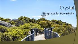  Presentation with sky blue - Slide deck with cape-tourville-lighthouse-in-freycinet background and a light blue colored foreground