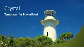  Presentation with lighthouse - Slide deck enhanced with cape-tourville-white-lighthouse background and a ocean colored foreground