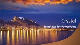  Presentation with cape town - Colorful presentation theme enhanced with cape town - alicante skyline at sunset backdrop and a  colored foreground